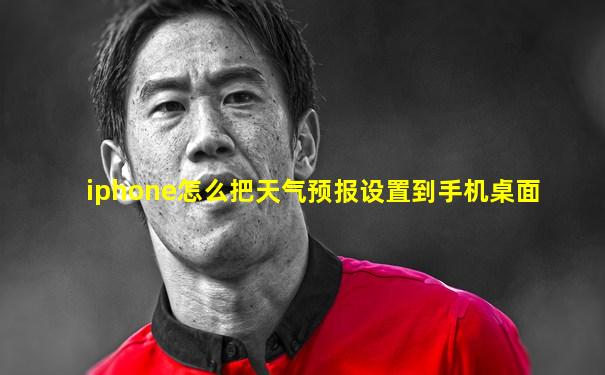iphone怎么把天气预报设置到手机桌面